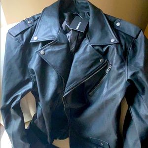 BRAND NEW fashion nova leather jacket